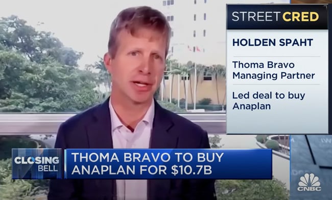 CNBC: Holden Spaht on Thoma Bravo’s Anaplan acquisition and software investing